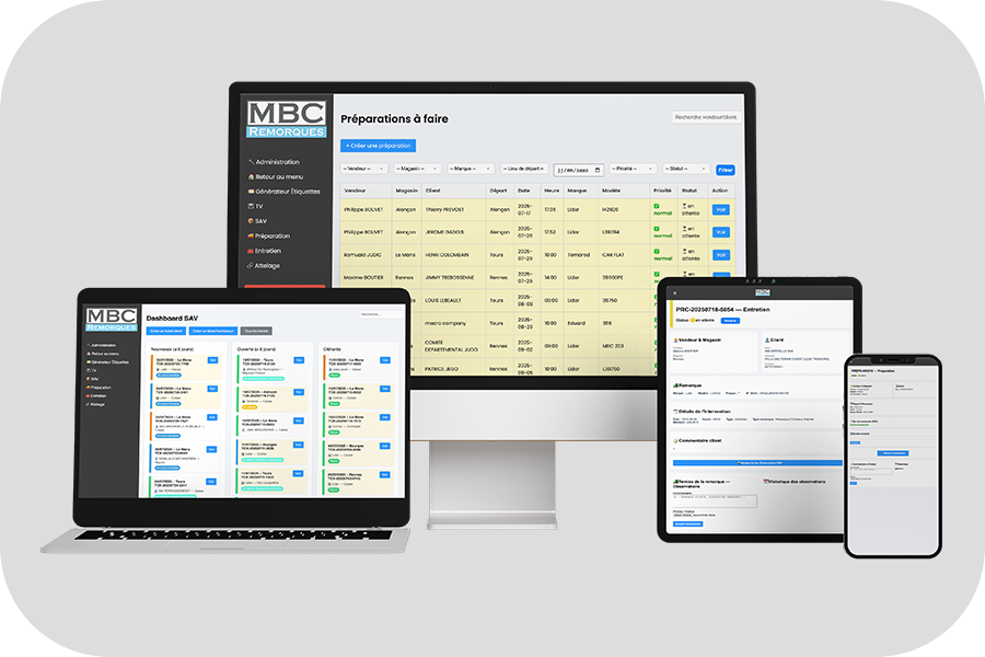 MBC Remorques — Intranet