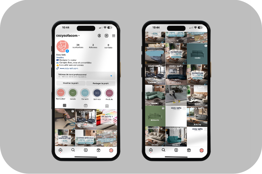 Cozy Sofa — Réseaux Sociaux